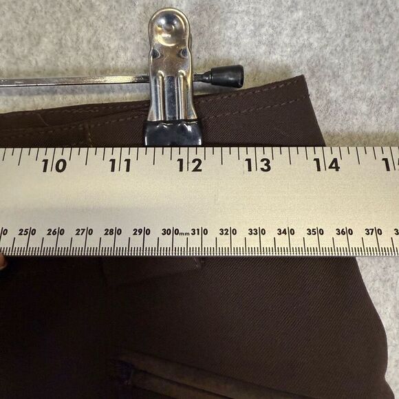 Vintage St. John Sport Women's Size 6 Brown Wide Flare Leg Dress Pants Trousers - Picture 4 of 12